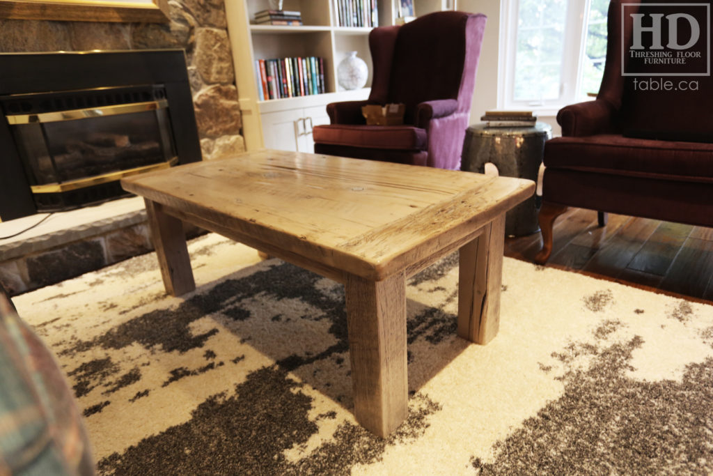 Gray Coffee Table made from Reclaimed Ontario Barnwood by HD Threshing Floor Furniture / www.table.ca
