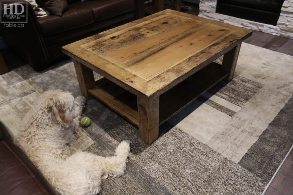 Gray Coffee Table made from Ontario Barnwood by HD Threshing Floor Furniture / www.hdthreshing.com