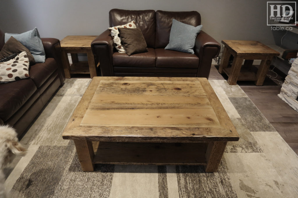 Gray Coffee Table made from Ontario Barnwood by HD Threshing Floor Furniture / www.hdthreshing.com