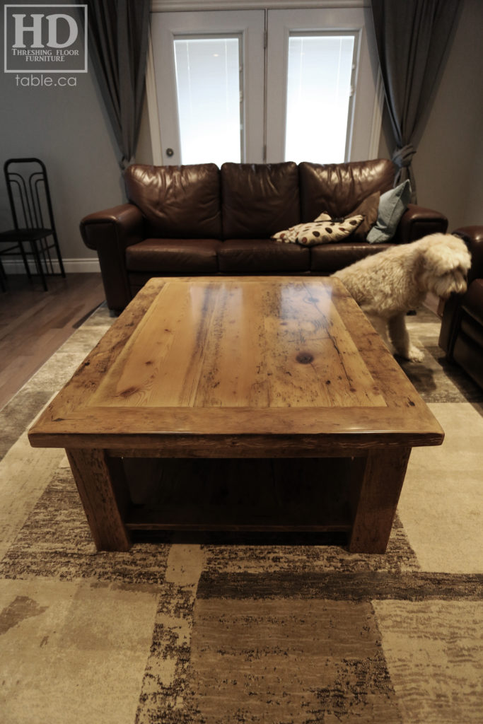 Gray Coffee Table made from Ontario Barnwood by HD Threshing Floor Furniture / www.hdthreshing.com