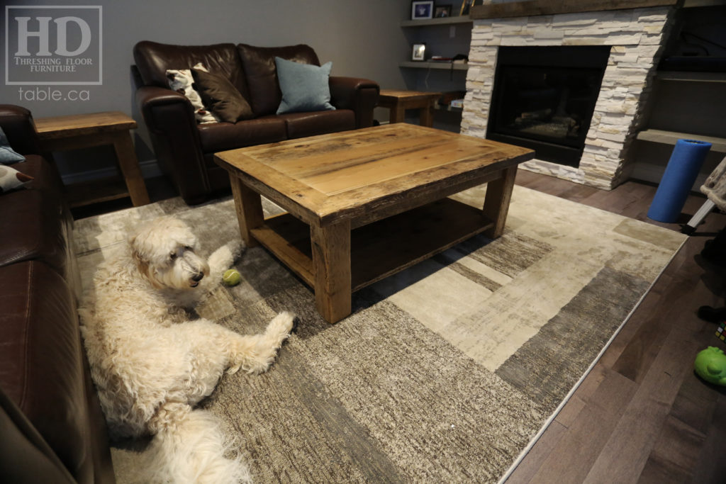 Gray Coffee Table made from Ontario Barnwood by HD Threshing Floor Furniture / www.hdthreshing.com