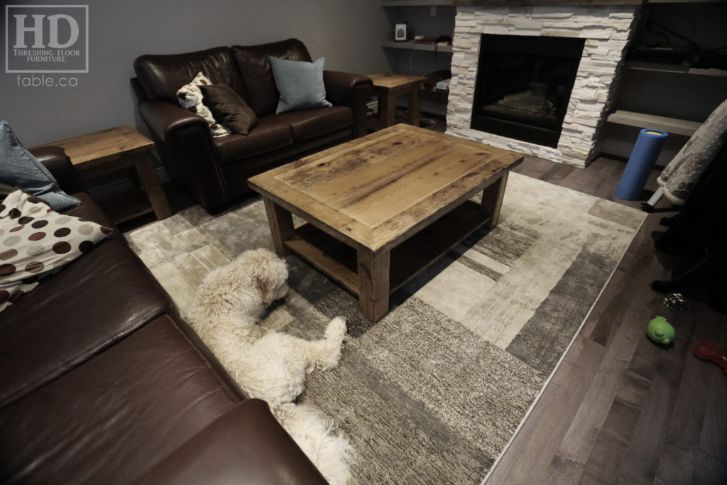 Gray Coffee Table made from Ontario Barnwood by HD Threshing Floor Furniture / www.hdthreshing.com