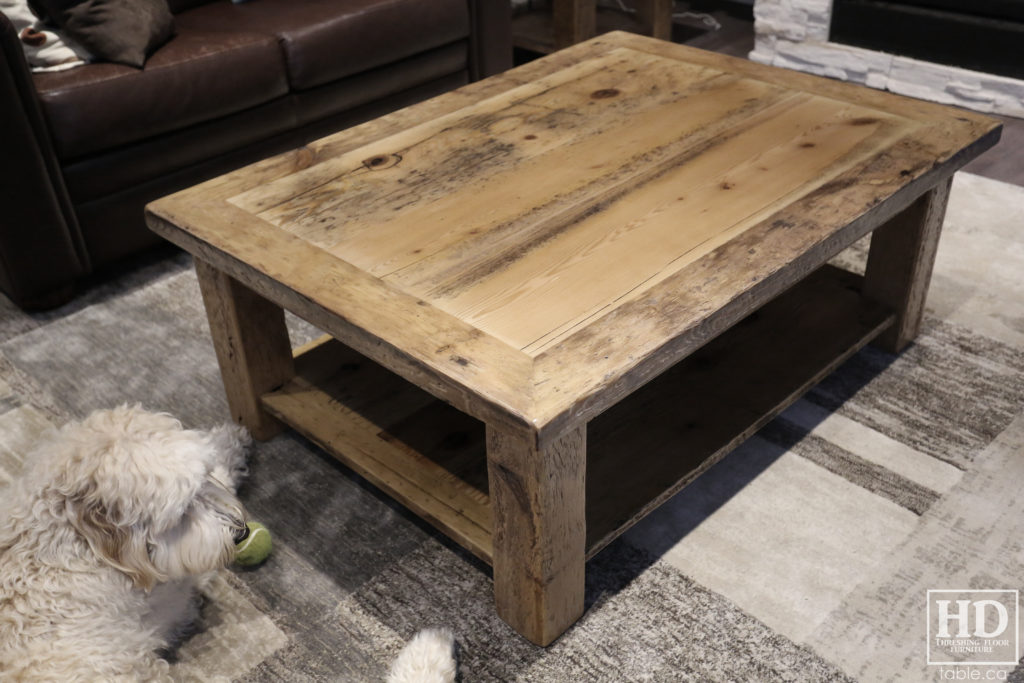 Gray Coffee Table made from Ontario Barnwood by HD Threshing Floor Furniture / www.hdthreshing.com