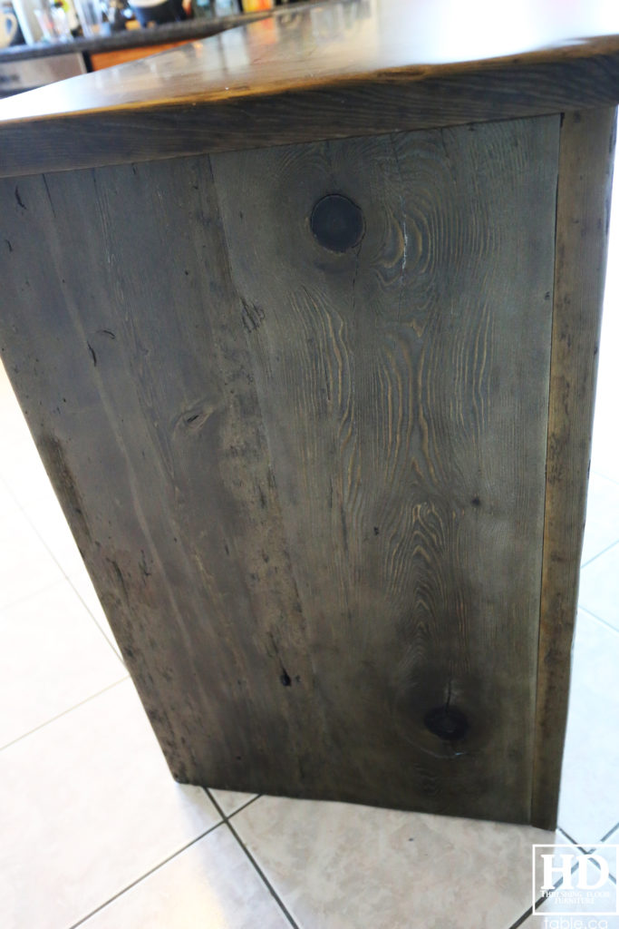 Grey Reclaimed Wood Island by HD Threshing Floor Furniture / www.table.ca