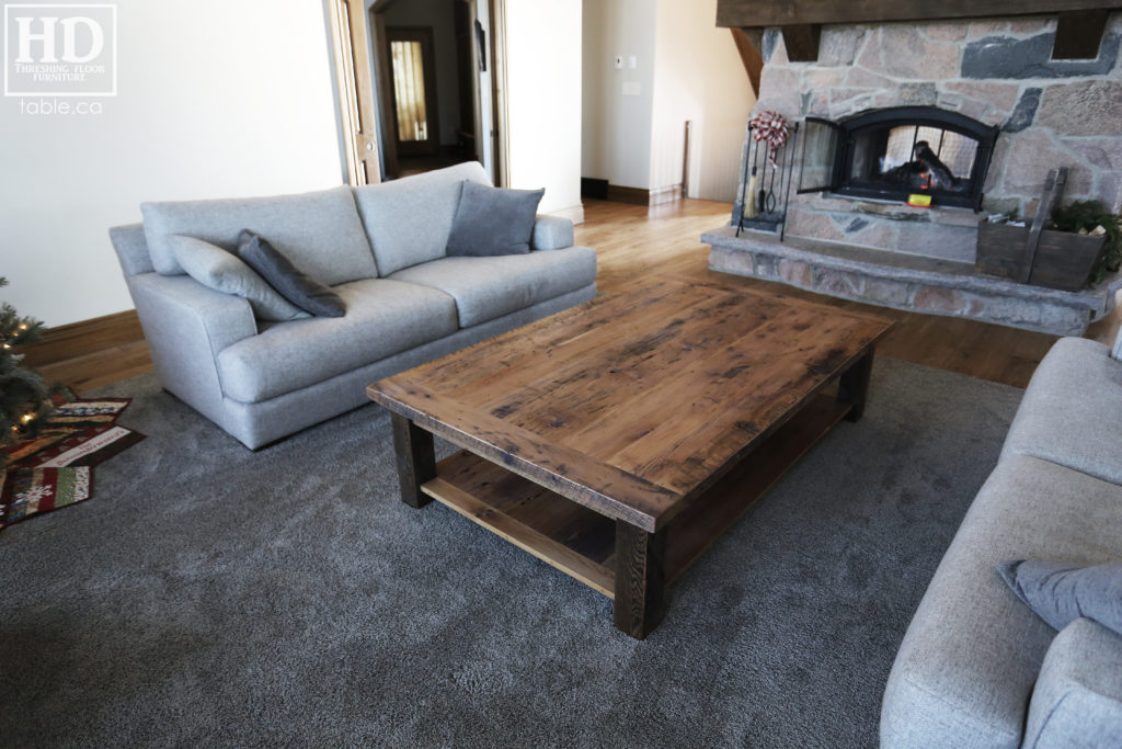 Greytone Treatment Coffee Table made from Reclaimed Wood by HD Threshing Floor Furniture / www.table.ca