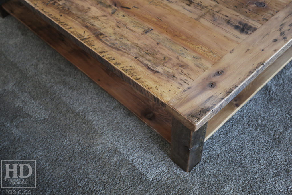 Greytone Treatment Coffee Table made from Reclaimed Wood by HD Threshing Floor Furniture / www.table.ca