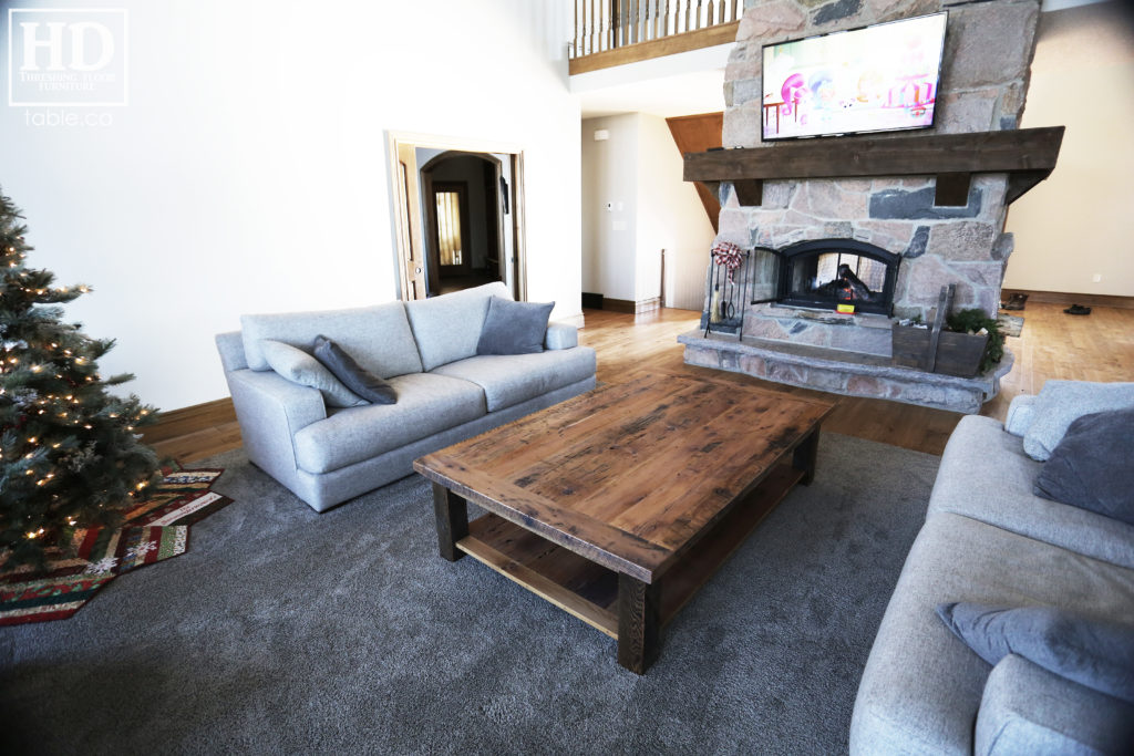 Greytone Treatment Coffee Table made from Reclaimed Wood by HD Threshing Floor Furniture / www.table.ca