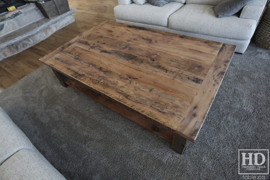 Greytone Treatment Coffee Table made from Reclaimed Wood by HD Threshing Floor Furniture / www.table.ca