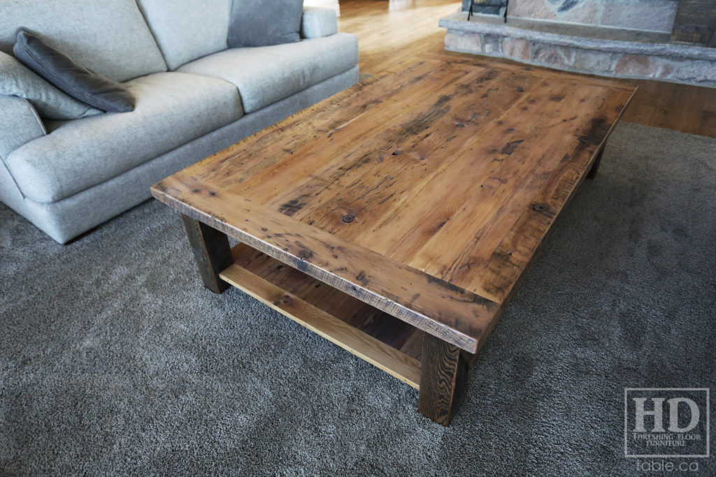 Greytone Treatment Coffee Table made from Reclaimed Wood by HD Threshing Floor Furniture / www.table.ca