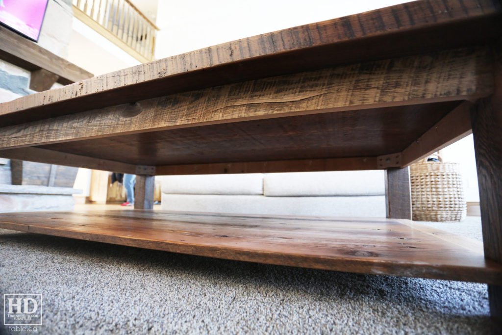 Greytone Treatment Coffee Table made from Reclaimed Wood by HD Threshing Floor Furniture / www.table.ca