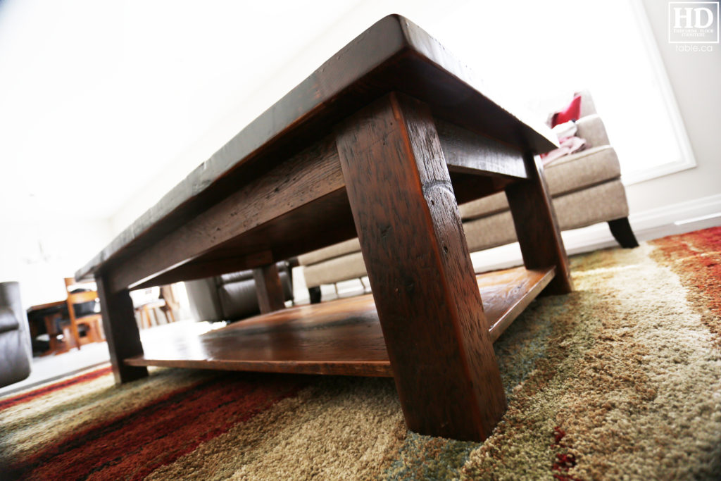 Modern Coffee Table made from Ontario Reclaimed Wood Barnwood by HD Threshing Floor Furniture / www.table.ca