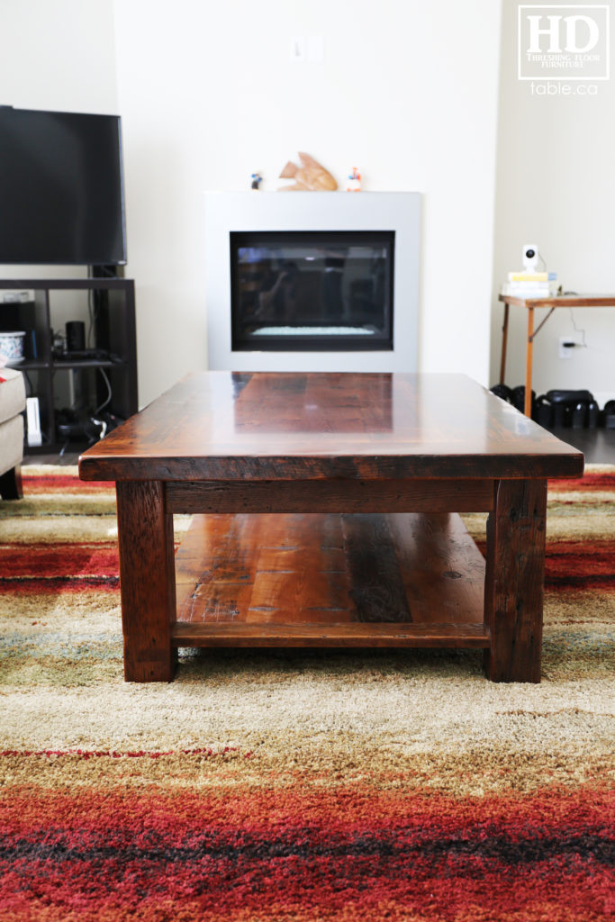 Modern Coffee Table made from Ontario Reclaimed Wood Barnwood by HD Threshing Floor Furniture / www.table.ca