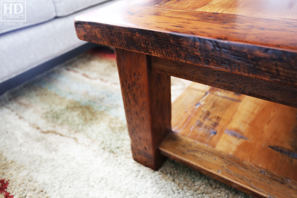 Modern Coffee Table made from Ontario Reclaimed Wood Barnwood by HD Threshing Floor Furniture / www.table.ca
