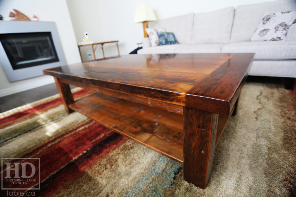 Modern Coffee Table made from Ontario Reclaimed Wood Barnwood by HD Threshing Floor Furniture / www.table.ca