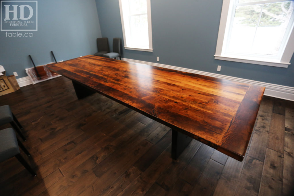 Modern Reclaimed Wood Boardroom Table by HD Threshing Floor Furniture / www.table.ca