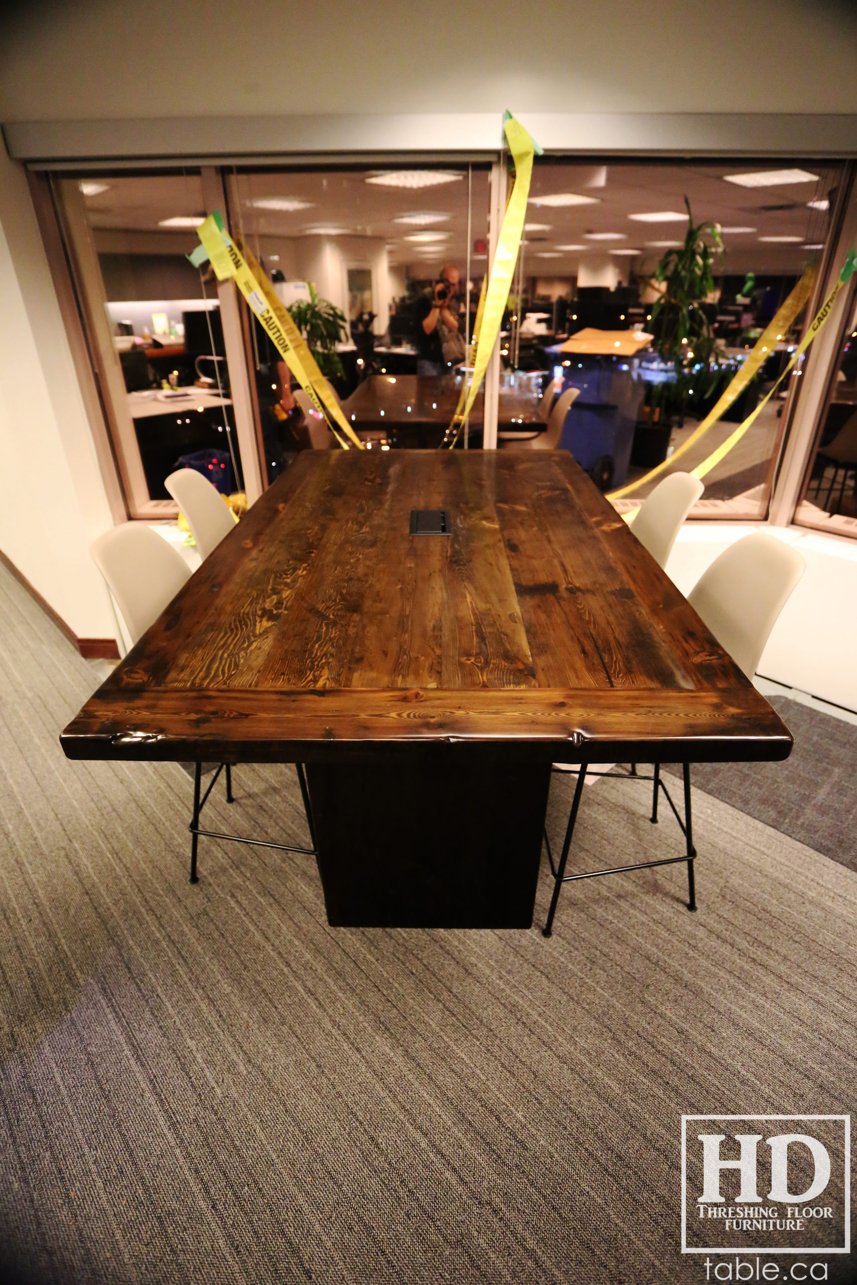 Toronto Reclaimed Wood Boardroom Tables in Black Stain Treatment Blog