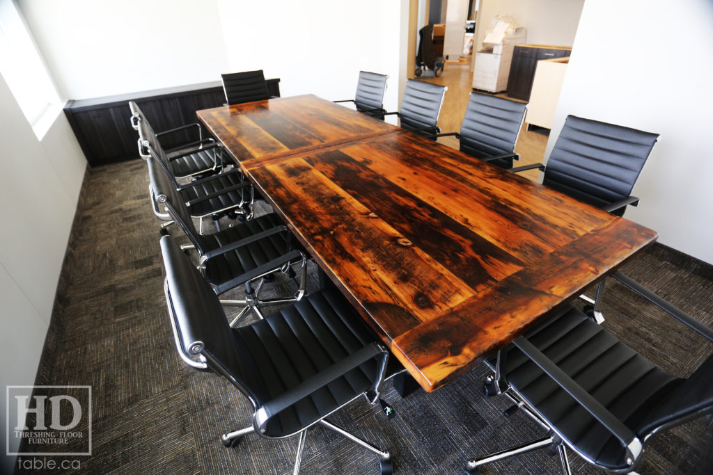 Reclaimed Wood Boardroom Table by HD Threshing Floor Furniture / www.table.ca