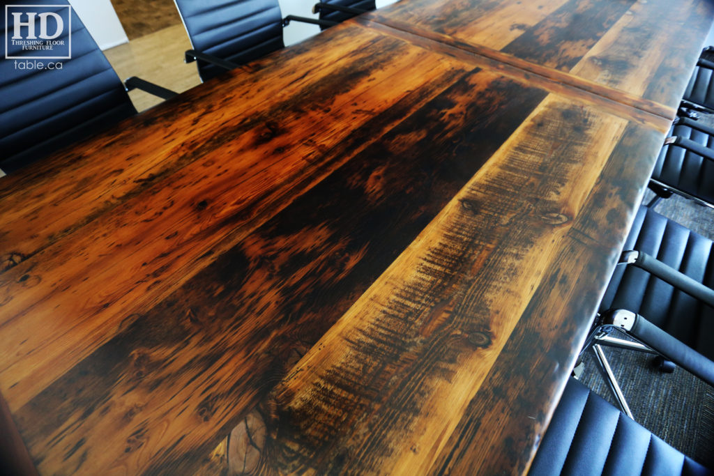 Reclaimed Wood Boardroom Table by HD Threshing Floor Furniture / www.table.ca