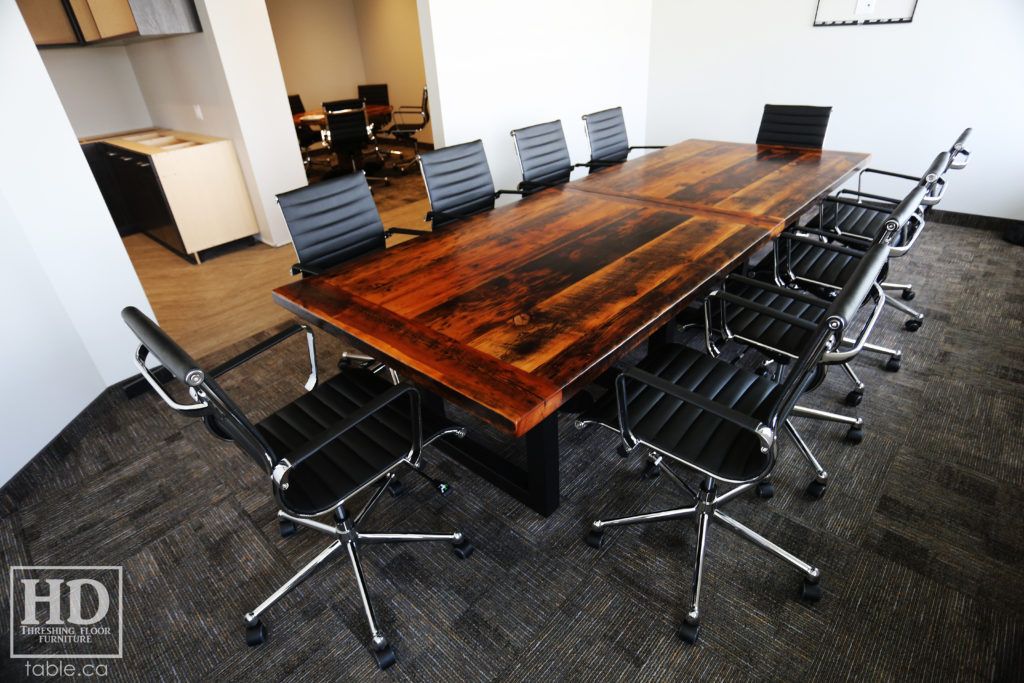 Reclaimed Wood Boardroom Table by HD Threshing Floor Furniture / www.table.ca