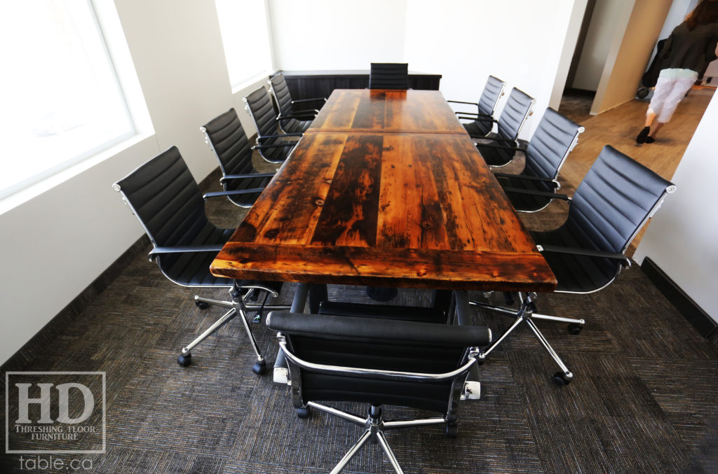 Reclaimed Wood Boardroom Table by HD Threshing Floor Furniture / www.table.ca