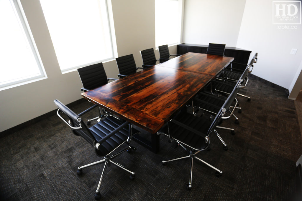 Reclaimed Wood Boardroom Table by HD Threshing Floor Furniture / www.table.ca