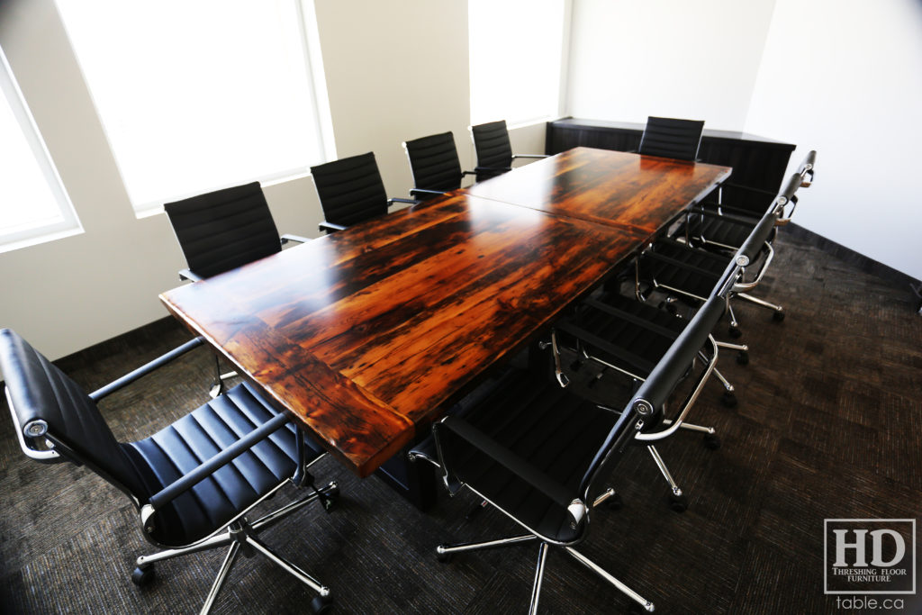 Reclaimed Wood Boardroom Table by HD Threshing Floor Furniture / www.table.ca