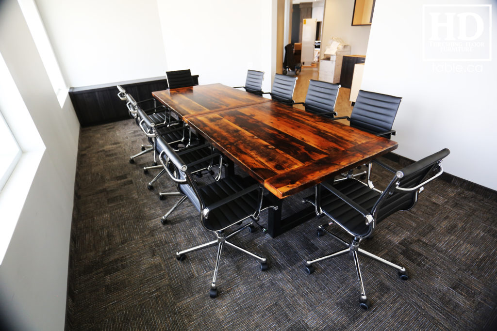 Reclaimed Wood Boardroom Table by HD Threshing Floor Furniture / www.table.ca