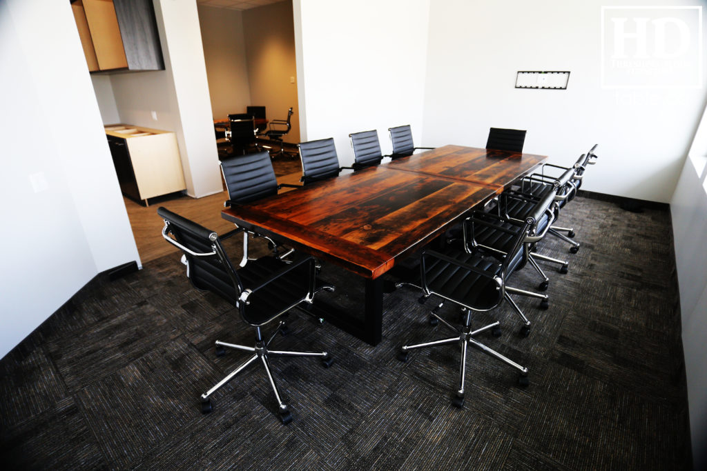 Reclaimed Wood Boardroom Table by HD Threshing Floor Furniture / www.table.ca