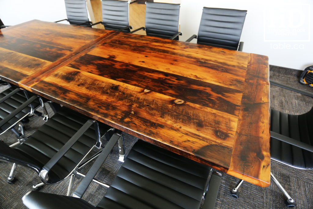 Reclaimed Wood Boardroom Table by HD Threshing Floor Furniture / www.table.ca