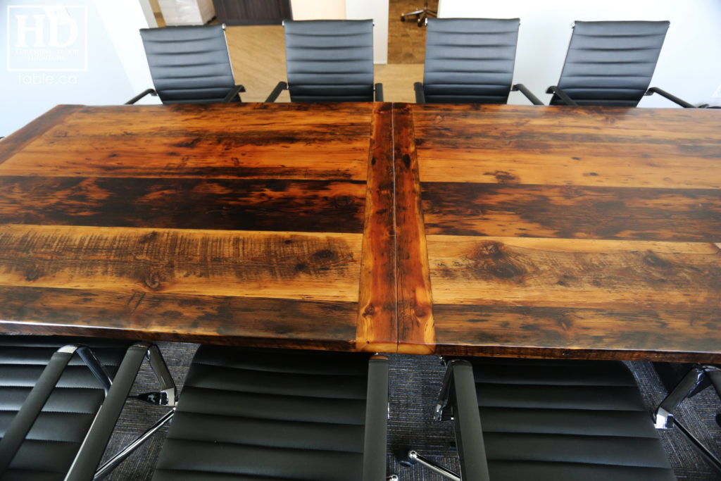 Reclaimed Wood Boardroom Table by HD Threshing Floor Furniture / www.table.ca