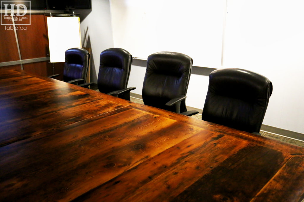 Large Reclaimed Wood Boardroom Table by HD Threshing Floor Furniture / www.table.ca