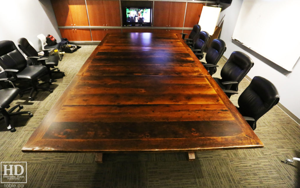 Large Reclaimed Wood Boardroom Table by HD Threshing Floor Furniture / www.table.ca