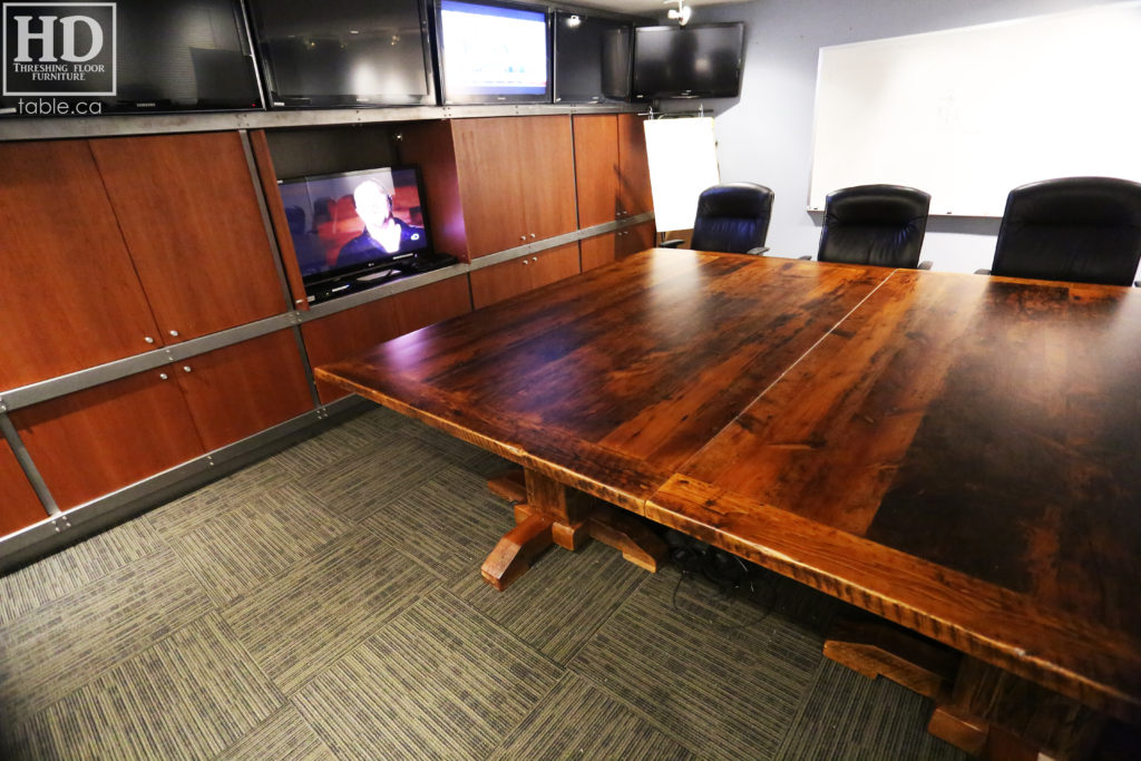 Large Reclaimed Wood Boardroom Table by HD Threshing Floor Furniture / www.table.ca