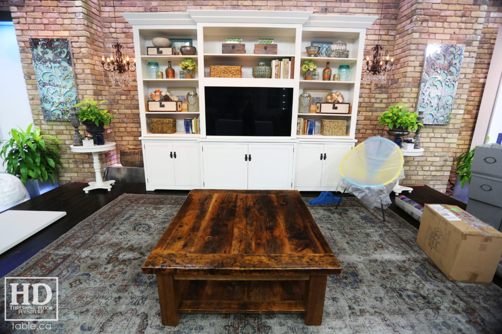 Reclaimed Wood Coffee Table by HD Threshing Floor Furniture for a TV Show / www.table.ca