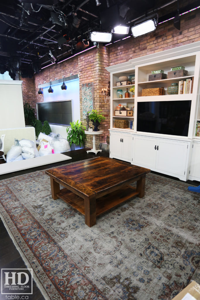 Reclaimed Wood Coffee Table by HD Threshing Floor Furniture for a TV Show / www.table.ca