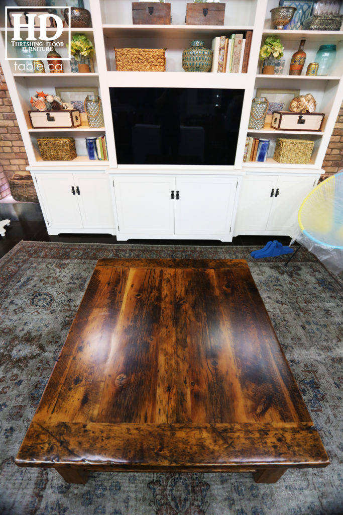 Reclaimed Wood Coffee Table by HD Threshing Floor Furniture for a TV Show / www.table.ca