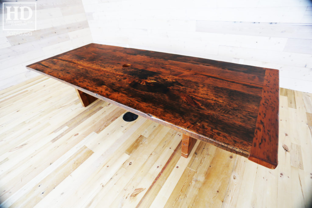 Boardroom Table made from Ontario Barnwood by HD Threshing Floor Furniture / www.table.ca