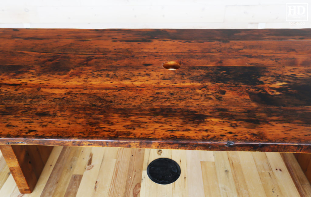 Boardroom Table made from Ontario Barnwood by HD Threshing Floor Furniture / www.table.ca