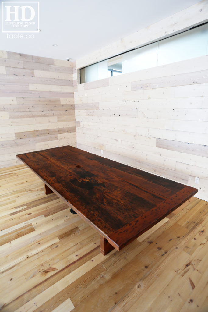 Boardroom Table made from Ontario Barnwood by HD Threshing Floor Furniture / www.table.ca