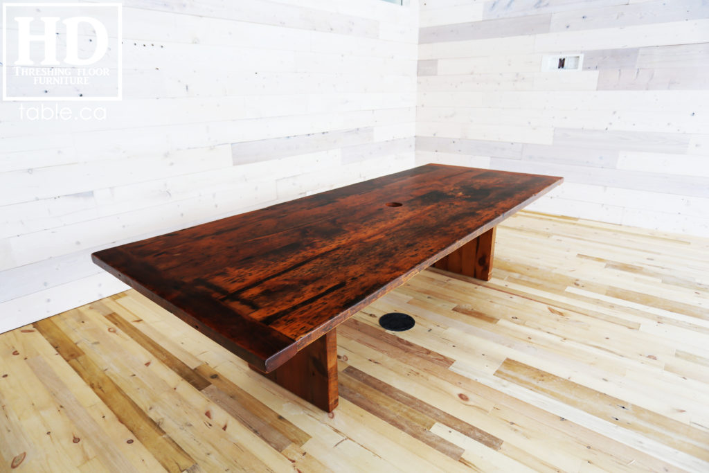 Boardroom Table made from Ontario Barnwood by HD Threshing Floor Furniture / www.table.ca