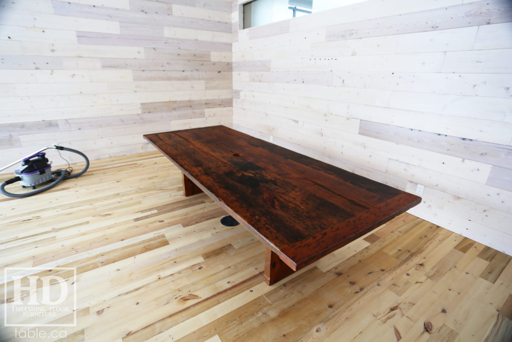 Boardroom Table made from Ontario Barnwood by HD Threshing Floor Furniture / www.table.ca