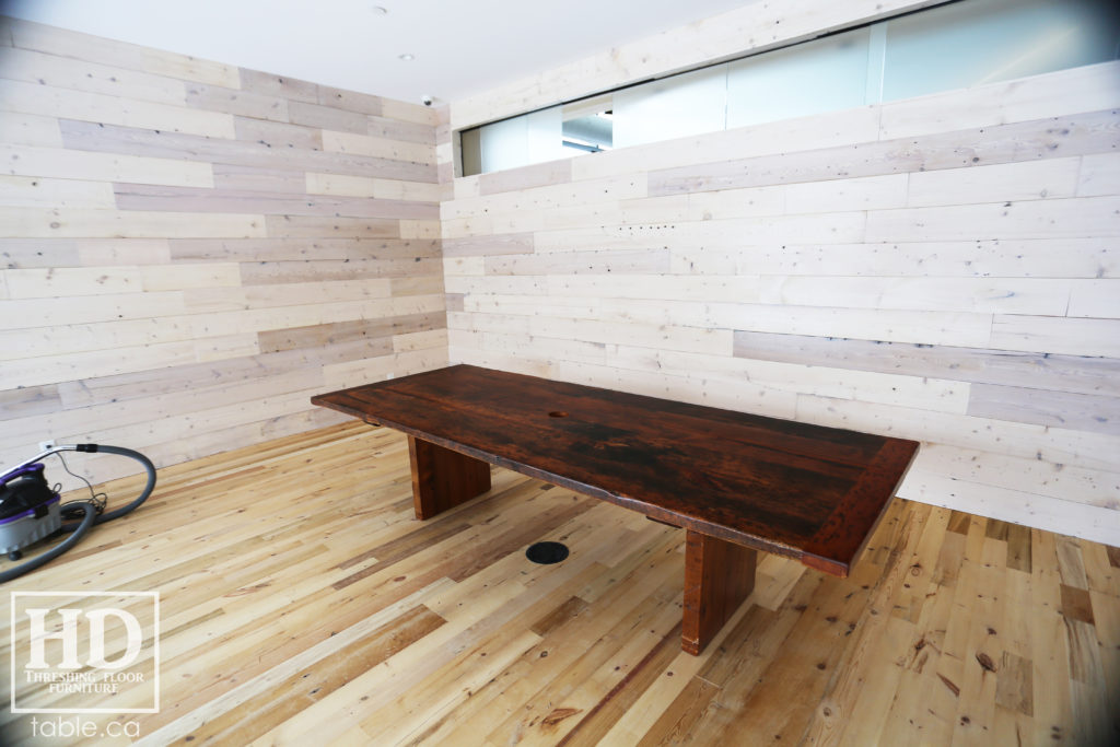 Boardroom Table made from Ontario Barnwood by HD Threshing Floor Furniture / www.table.ca