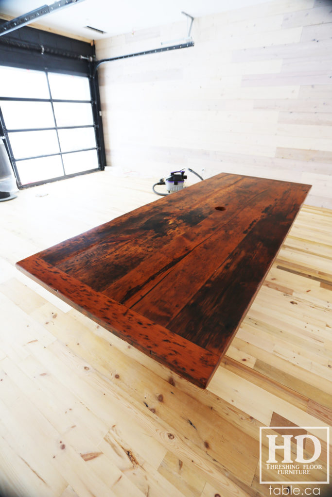 Boardroom Table made from Ontario Barnwood by HD Threshing Floor Furniture / www.table.ca