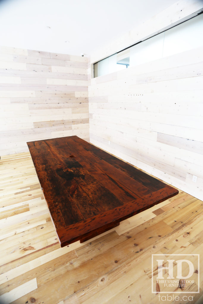 Boardroom Table made from Ontario Barnwood by HD Threshing Floor Furniture / www.table.ca