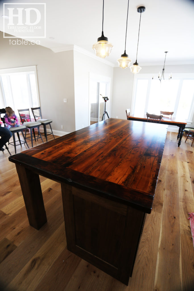 Reclaimed Wood Island Top by HD Threshing Floor Furniture / www.table.ca