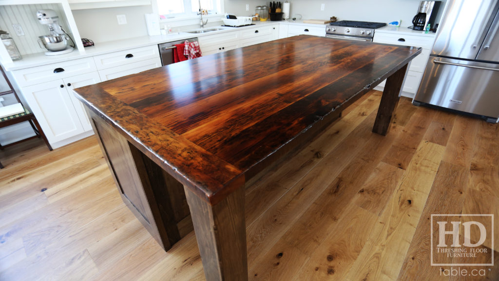 Reclaimed Wood Island Top by HD Threshing Floor Furniture / www.table.ca