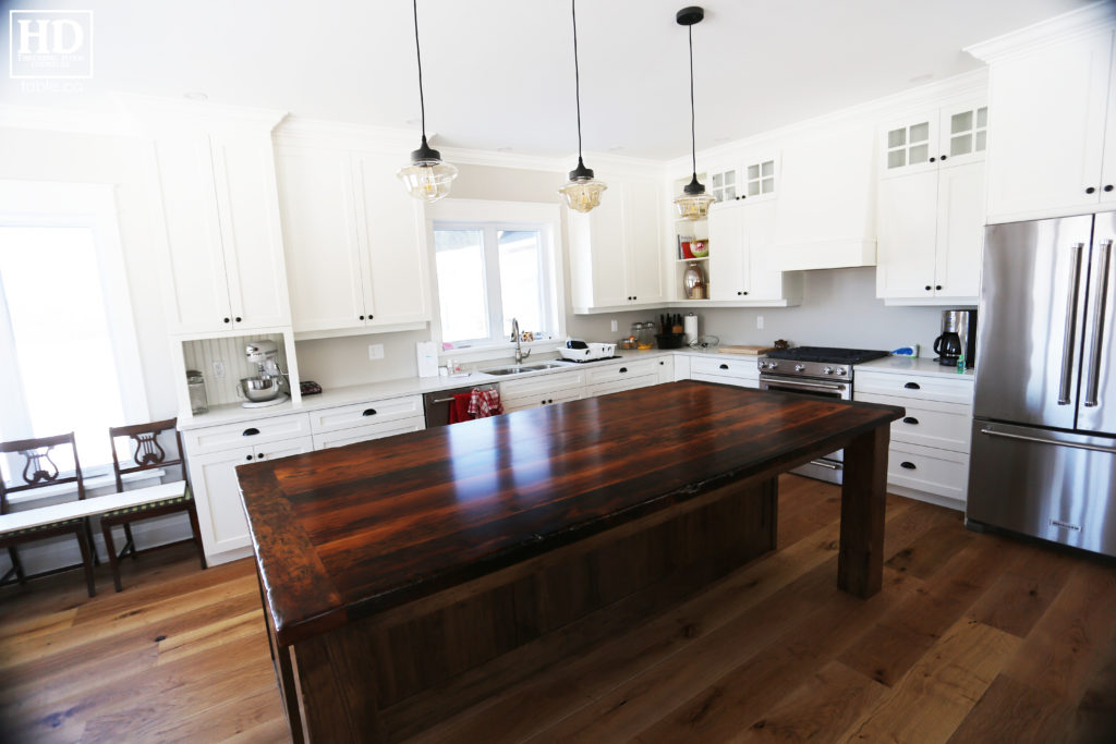 Reclaimed Wood Island Top by HD Threshing Floor Furniture / www.table.ca