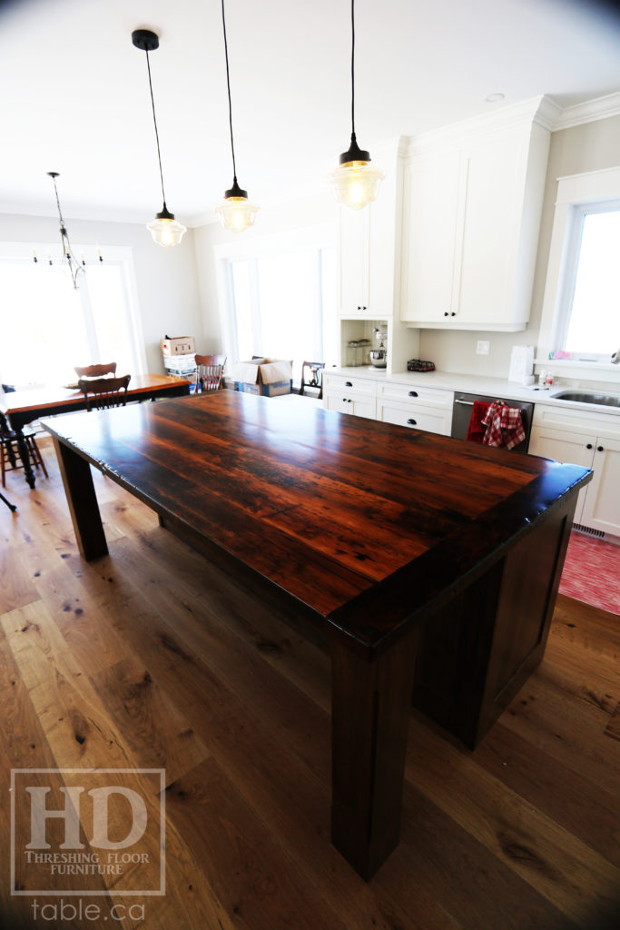 Reclaimed Wood Island Top by HD Threshing Floor Furniture / www.table.ca