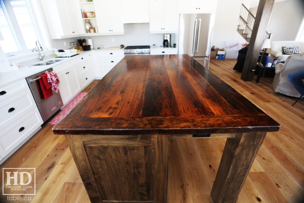 Reclaimed Wood Island Top by HD Threshing Floor Furniture / www.table.ca