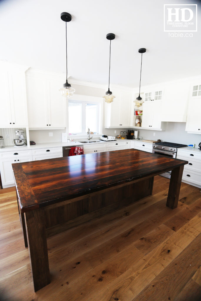 Reclaimed Wood Island Top by HD Threshing Floor Furniture / www.table.ca